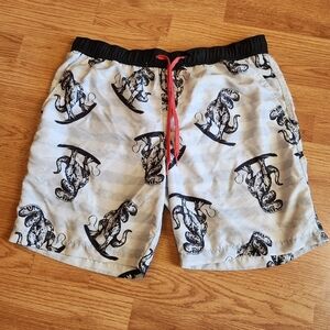 Plugg Unleashed T-Rex Surfing Swim Shorts Size L (36)